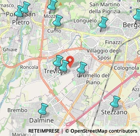Mappa Via Giacomo Matteotti, 24048 Treviolo BG, Italia (2.61545)