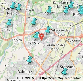 Mappa Via Giacomo Matteotti, 24048 Treviolo BG, Italia (2.985)