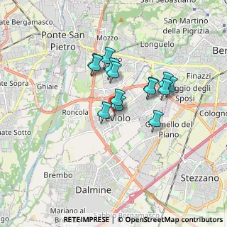 Mappa Via A. Dolci, 24048 Treviolo BG, Italia (1.305)