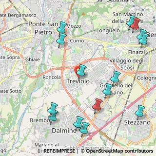 Mappa Via A. Dolci, 24048 Treviolo BG, Italia (2.78333)