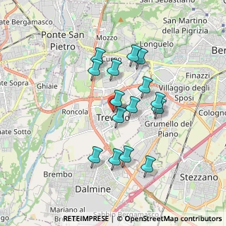 Mappa Via A. Dolci, 24048 Treviolo BG, Italia (1.54067)