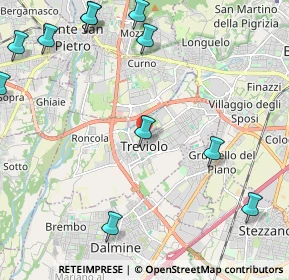 Mappa Via A. Dolci, 24048 Treviolo BG, Italia (2.90909)