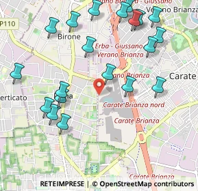 Mappa Via Po, 20843 Verano Brianza MB, Italia (1.188)