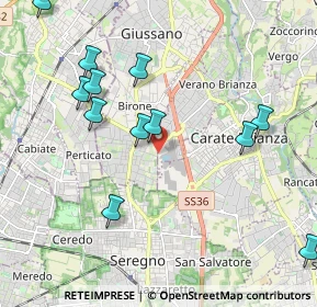Mappa Via Po, 20843 Verano Brianza MB, Italia (2.22667)