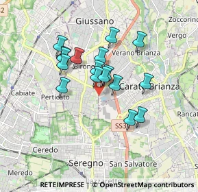 Mappa Via Po, 20843 Verano Brianza MB, Italia (1.37706)