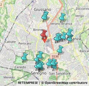 Mappa Via Po, 20843 Verano Brianza MB, Italia (1.9525)