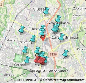 Mappa Via Po, 20843 Verano Brianza MB, Italia (1.748)