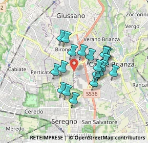 Mappa Via Po, 20843 Verano Brianza MB, Italia (1.336)