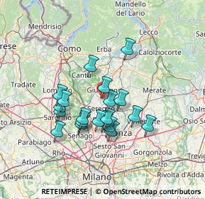Mappa Via Po, 20843 Verano Brianza MB, Italia (11.467)