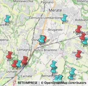 Mappa Via dei Soldani, 23875 Osnago LC, Italia (3.021)