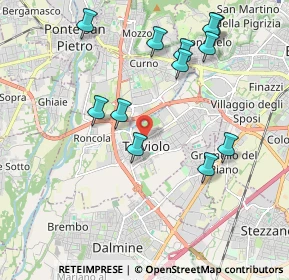 Mappa Via Molino, 24048 Treviolo BG, Italia (2.08417)