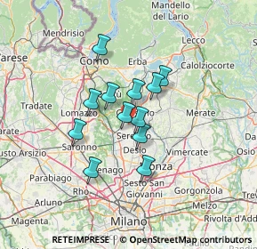 Mappa Via Alessandro Manzoni, 22066 Mariano Comense CO, Italia (9.47)
