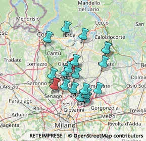 Mappa Via Dante Alighieri, 20841 Carate Brianza MB, Italia (11.5885)