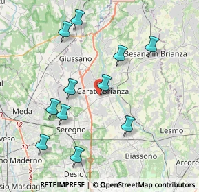 Mappa Via Dante Alighieri, 20841 Carate Brianza MB, Italia (4.10818)