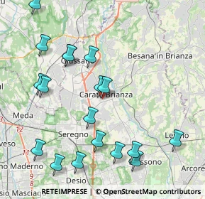 Mappa Via Dante Alighieri, 20841 Carate Brianza MB, Italia (4.62444)