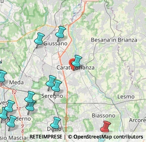Mappa Via Dante Alighieri, 20841 Carate Brianza MB, Italia (6.31533)