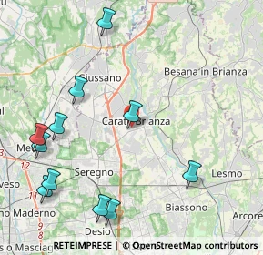 Mappa Via Dante Alighieri, 20841 Carate Brianza MB, Italia (5.11545)
