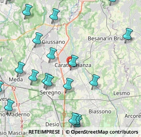 Mappa Via Dante Alighieri, 20841 Carate Brianza MB, Italia (5.732)