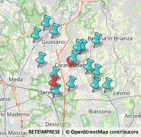 Mappa Via Alcide de Gasperi, 20841 Carate Brianza MB, Italia (3.07375)