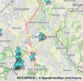 Mappa Via Dante Alighieri, 20841 Carate Brianza MB, Italia (3.03417)