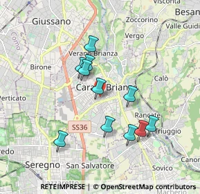 Mappa Via Dante Alighieri, 20841 Carate Brianza MB, Italia (1.55455)