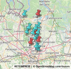 Mappa Viale Lombardia, 20843 Verano Brianza MB, Italia (9.11813)