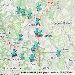 Mappa Viale Lombardia, 20843 Verano Brianza MB, Italia (4.93824)