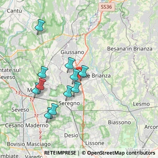 Mappa Viale Lombardia, 20843 Verano Brianza MB, Italia (3.58182)