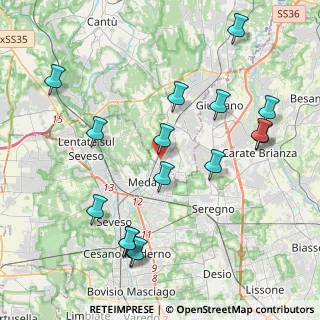 Mappa Via Don Filippo Canali, 22060 Cabiate CO, Italia (4.58313)