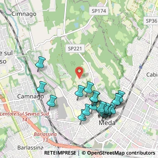 Mappa Via del Ry, 20821 Meda MB, Italia (1.1115)