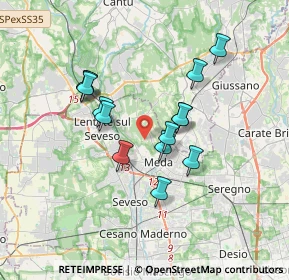 Mappa Via del Ry, 20821 Meda MB, Italia (2.92214)