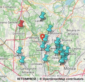 Mappa Via del Ry, 20821 Meda MB, Italia (7.66)