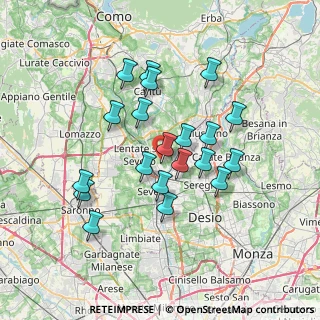 Mappa Via del Ry, 20821 Meda MB, Italia (6.2875)