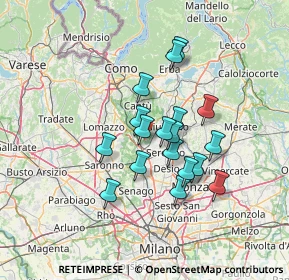 Mappa Via del Ry, 20821 Meda MB, Italia (10.80056)