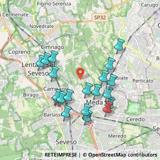 Mappa Via del Ry, 20821 Meda MB, Italia (1.8665)