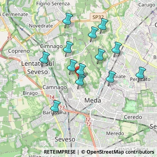 Mappa Via del Ry, 20821 Meda MB, Italia (1.77846)