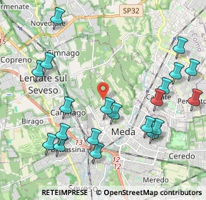 Mappa Via del Ry, 20821 Meda MB, Italia (2.385)