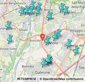 Mappa Via Nelson Mandela, 24048 Treviolo BG, Italia (2.429)