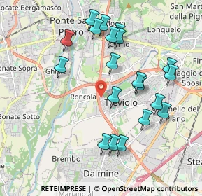 Mappa Via Nelson Mandela, 24048 Treviolo BG, Italia (1.988)