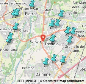 Mappa Via Nelson Mandela, 24048 Treviolo BG, Italia (2.43688)
