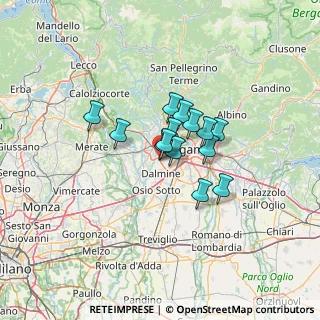 Mappa Via Nelson Mandela, 24048 Treviolo BG, Italia (8.04643)