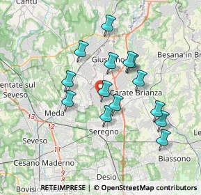 Mappa Via XXIV Maggio, 20833 Giussano MB, Italia (3.135)