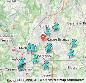 Mappa Via XXIV Maggio, 20833 Giussano MB, Italia (4.20231)