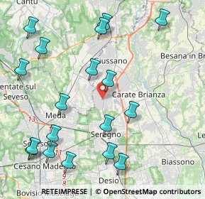Mappa Via XXIV Maggio, 20833 Giussano MB, Italia (4.98667)