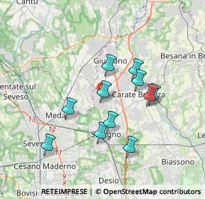 Mappa Via XXIV Maggio, 20833 Giussano MB, Italia (3.12091)