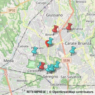 Mappa Via XXIV Maggio, 20833 Giussano MB, Italia (1.93364)