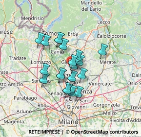 Mappa Via XXIV Maggio, 20833 Giussano MB, Italia (9.882)