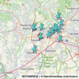 Mappa Via Camillo Benso Conte di Cavour, 24048 Treviolo BG, Italia (3.09)