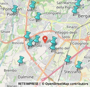 Mappa Via Camillo Benso Conte di Cavour, 24048 Treviolo BG, Italia (2.37462)