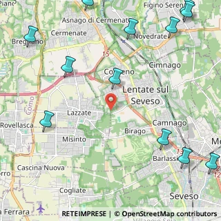 Mappa Via Benedetto Croce, 20823 Lentate sul Seveso MB, Italia (3.28833)